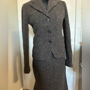 Ralph Lauren brown  Tweed Blazer and skirt set